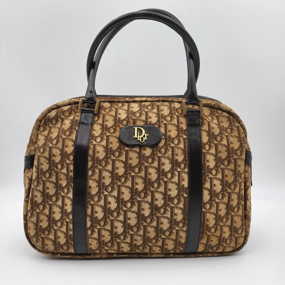 Christian Dior Diorissimo Trotter Canvas Top Handle Bag,,authentic w/COA..